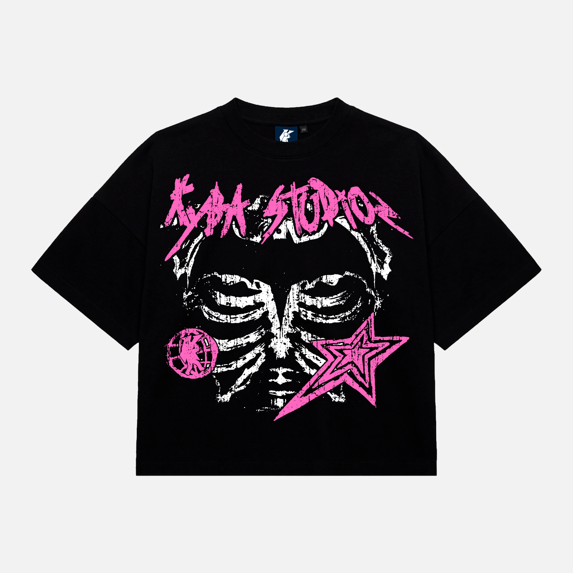 Bat Skeleton Boxy Tee